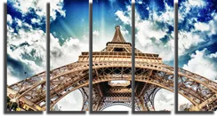 Модульная картина "Эйфелева башня"