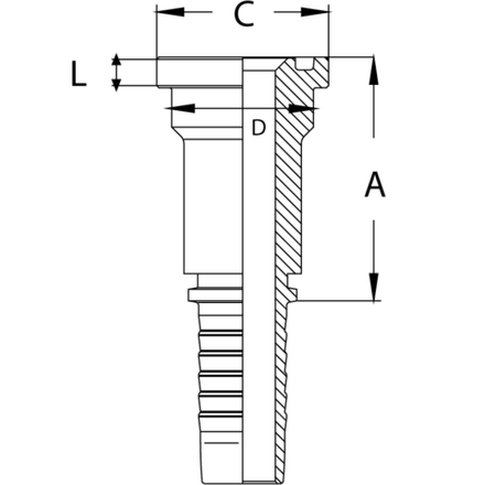 Фитинг DN 12 SFS 1/2 31.7