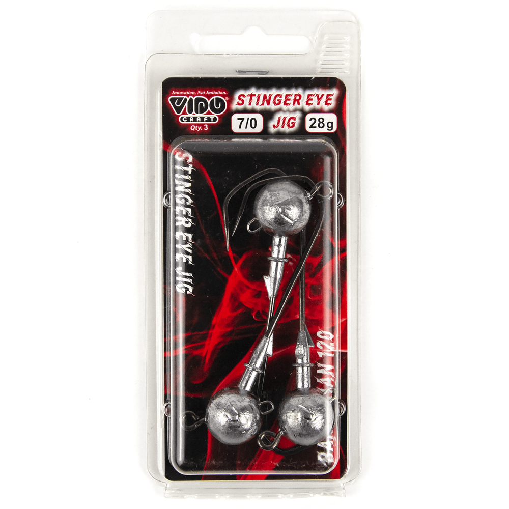 Джиг некрашеный Stinger Eye Jig, крючок Vido Craft VD-079 7/0 (3шт/уп)