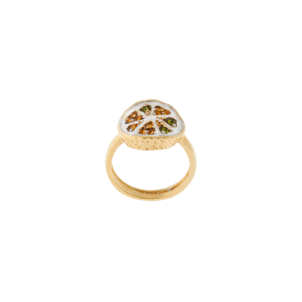 "Помело" кольцо в золотом покрытии из коллекции "Плод страсти" от Jenavi