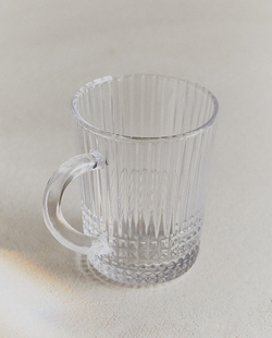 Zara Home чашка из стекла, цвет прозрачный, 12 см