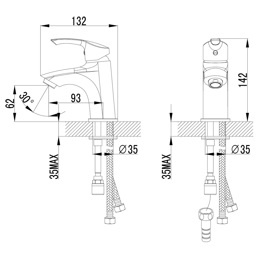 Смеситель для раковины Lemark Plus Strike LM1116C