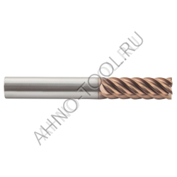 Фреза твердосплавная  16мм (L=100, l=40, хв=16) Z6 45° по стали, нерж., чугуну BRGM-6E-D16.0 HRC55 A