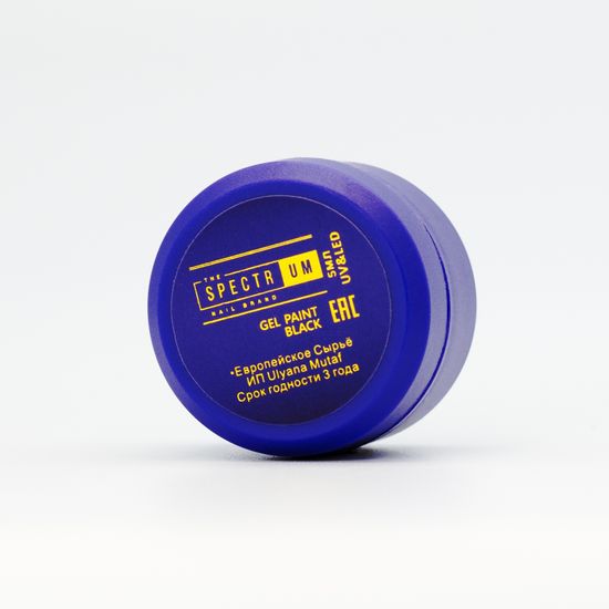 Гель-краска с липким слоем Spectrum черная 5 гр.