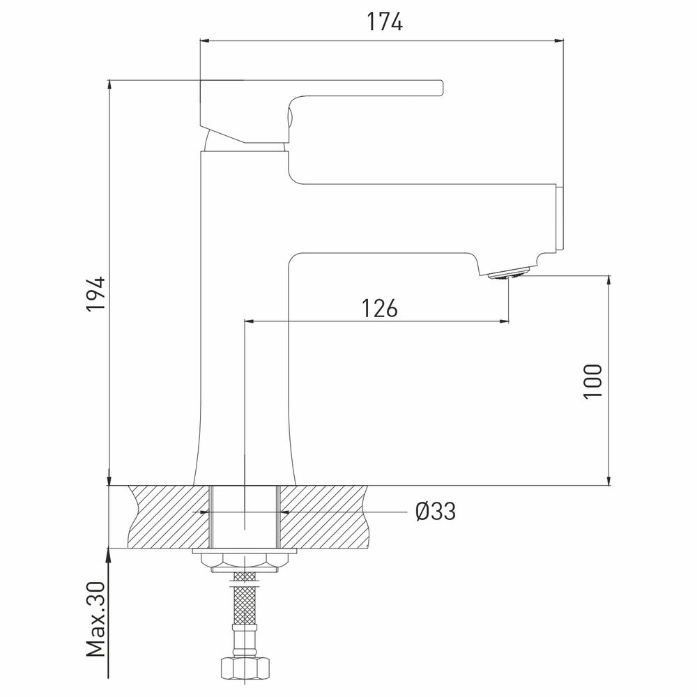 Смеситель для раковины 35k MIXLINE ML22-04 "Round"