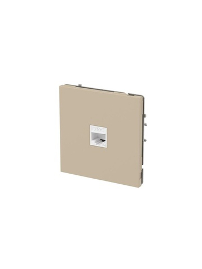 Розетка компьютерная 1-м KANT RJ45 кат.5E без шторки ванильн. марципан DKC 7015663