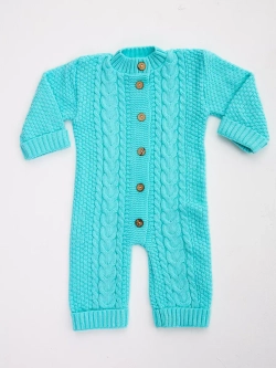 вязаный комбинезон для новорожденных