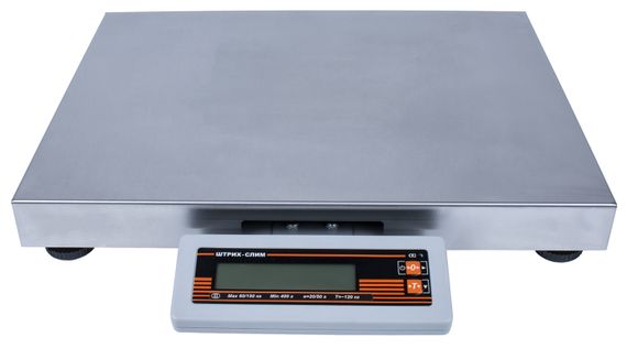 Весы фасовочные ШТРИХ-СЛИМ 500М 60-10,20 ДП1 РЮ (POS2) интерфейс RS 232 (размер платформы 450х350х65)