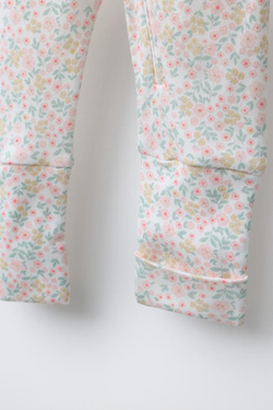 ZARA НАБОР ИЗ ДВУХ УТЕПЛЕННЫХ КОМБИНЕЗОНОВ С ЦВЕТОЧНЫМ ПРИНТОМ, РОЗОВЫЙ