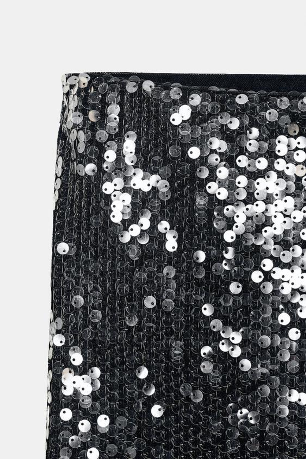 ZARA БРЮКИ FLARE В ПАЙЕТКАХ, ЧЕРНЫЙ