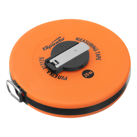 Рулетка геодезическая, 20 м х 12,5 мм, лента ПВХ, закрытый круглый корпус Sparta