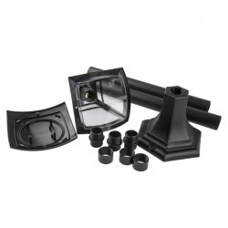 Садово-парковый светильник ЭРА «Валенсия 4» НТУ 07-40-002 черный 4-гранный напольный IP44 Е27 max 60Вт | Садово-парковые светильники