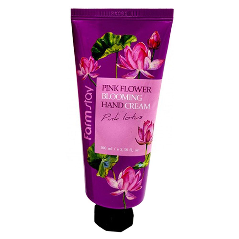 FarmStay Крем для рук с розовым лотосом - Flower blooming hand cream pink lotus, 100мл