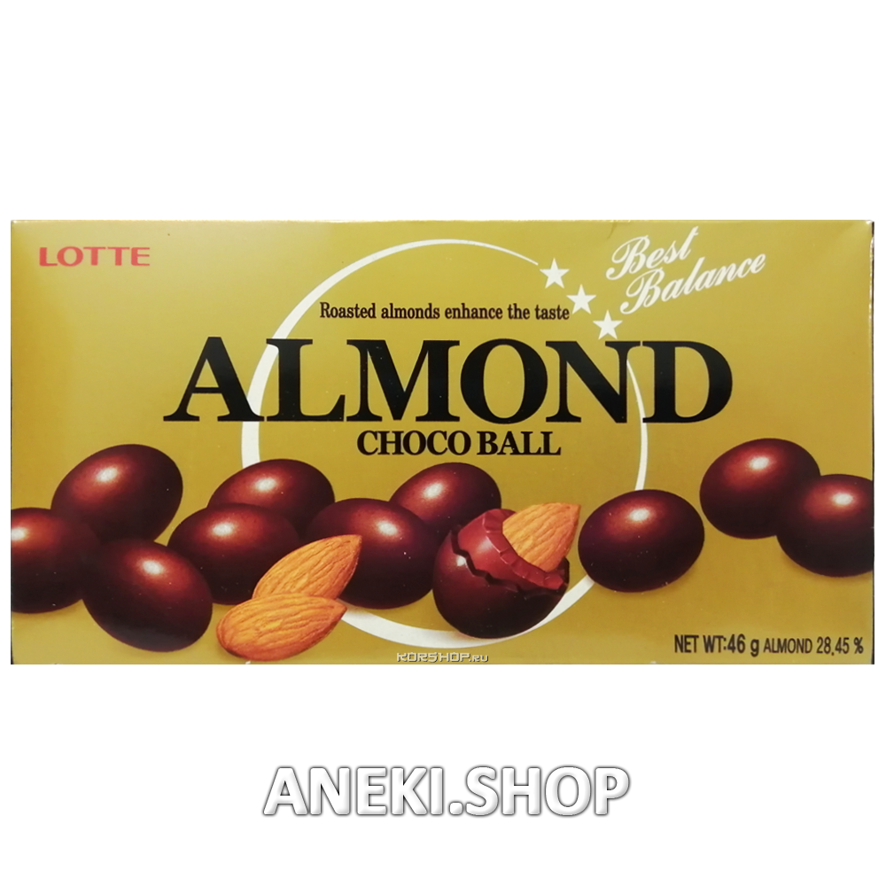 Миндаль в молочном шоколаде 46 г LOTTE