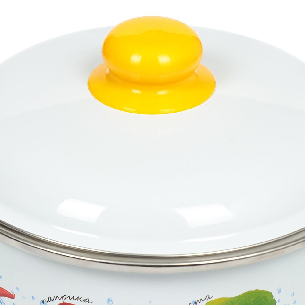 Набор эмалированной посуды 6 пр, кастрюли 2,4,5.5 л, СтальЭмаль, Овощной фреш, 1с408