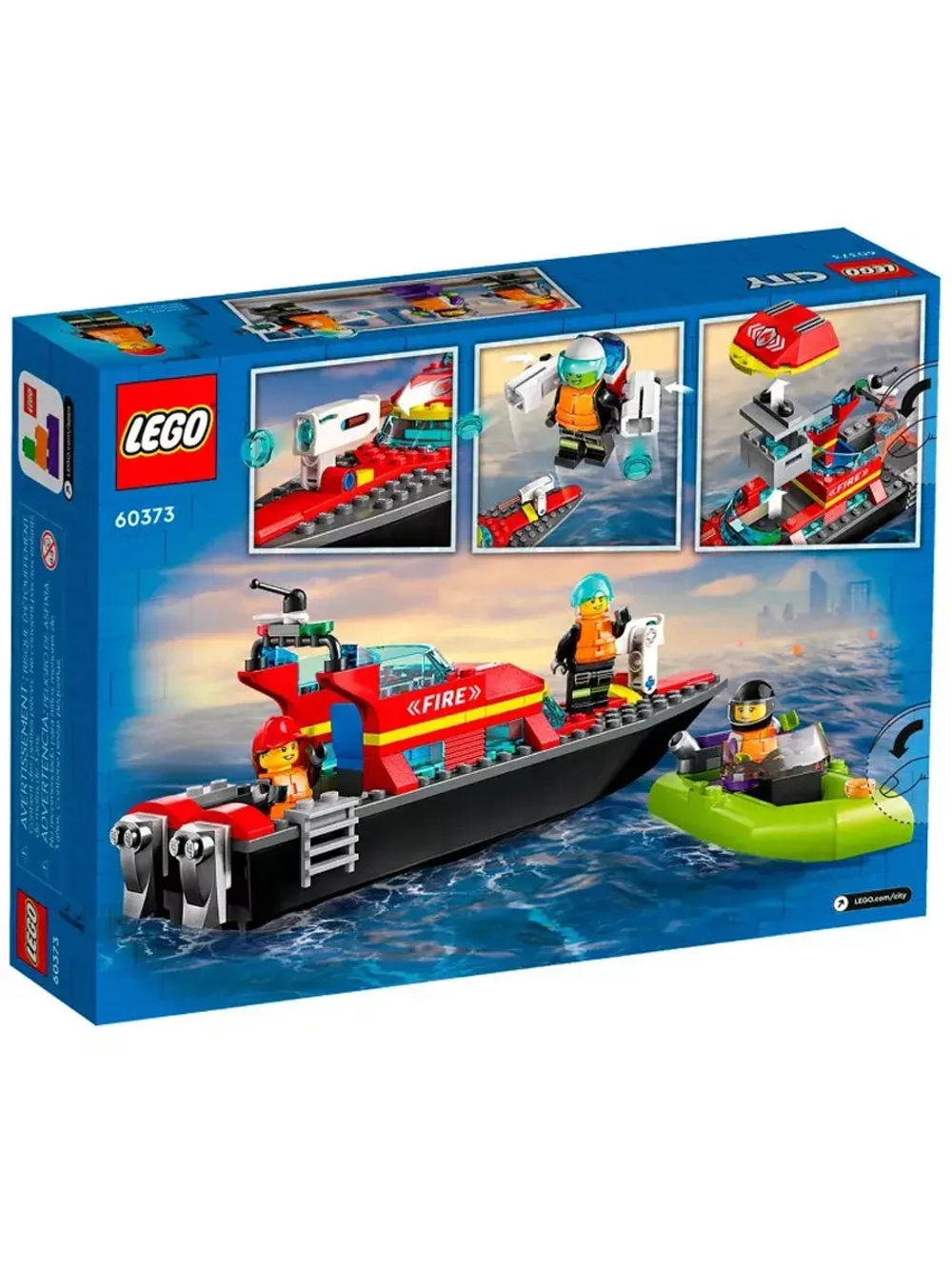 Лего Сити Спасательный пожарный катер 60373 Lego City