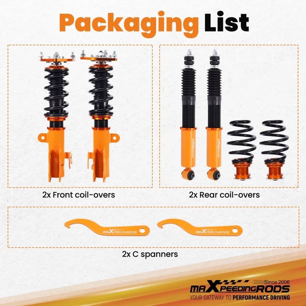 Maxpeedingrods Coilover Struts Kit подходит для автомобиля Scion TC 2011 2012 2013 2014 2015 2016