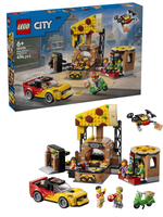 Конструктор Лего Сити Опыт доставки пиццы на автомобилях 60496 | LEGO City Pizza Delivery Experience 494 детали | 6+