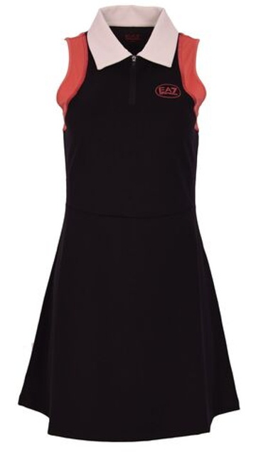 Теннисное платье EA7 Tennis Pro Freestyle Polo - black/vapor blue
