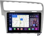 Магнитола для Volkswagen Golf 7 2012-2020 (рамка серебро) - FarCar 257S монитор 10" QLED на Android 13, 8-ядер, CarPlay, 4G SIM-слот