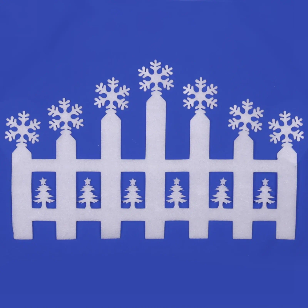 Украшение новогоднее «Забор с весёлыми снежинками» 55*35 см