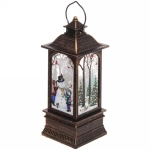 Сувенир с подсветкой «Фонарь с сказочным снеговиком» 5.5*5.5*12.5 см (3хAG13)