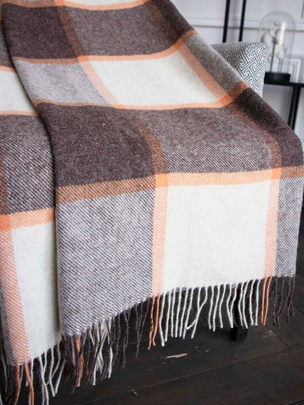 Плед MAYA 1-04 из овечьей шерсти  ANINAMAS