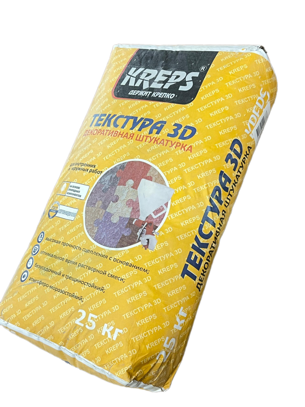 ШТУКАТУРКА ДЕКОРАТИВНАЯ KREPS ТЕКСТУРА ВАНИЛЬ 25КГ