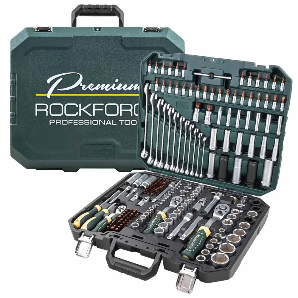 Набор инструментов 216пр. 1/4''3/8''1/2''(6гр, 12гр)(4-32мм) RockFORCE RF-38841 Premium