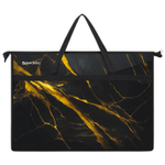 Папка для рисунков и чертежей с ручками BRAUBERG А3 пластик молния сверху "Black&gold marble" (2 штуки в упаковке)