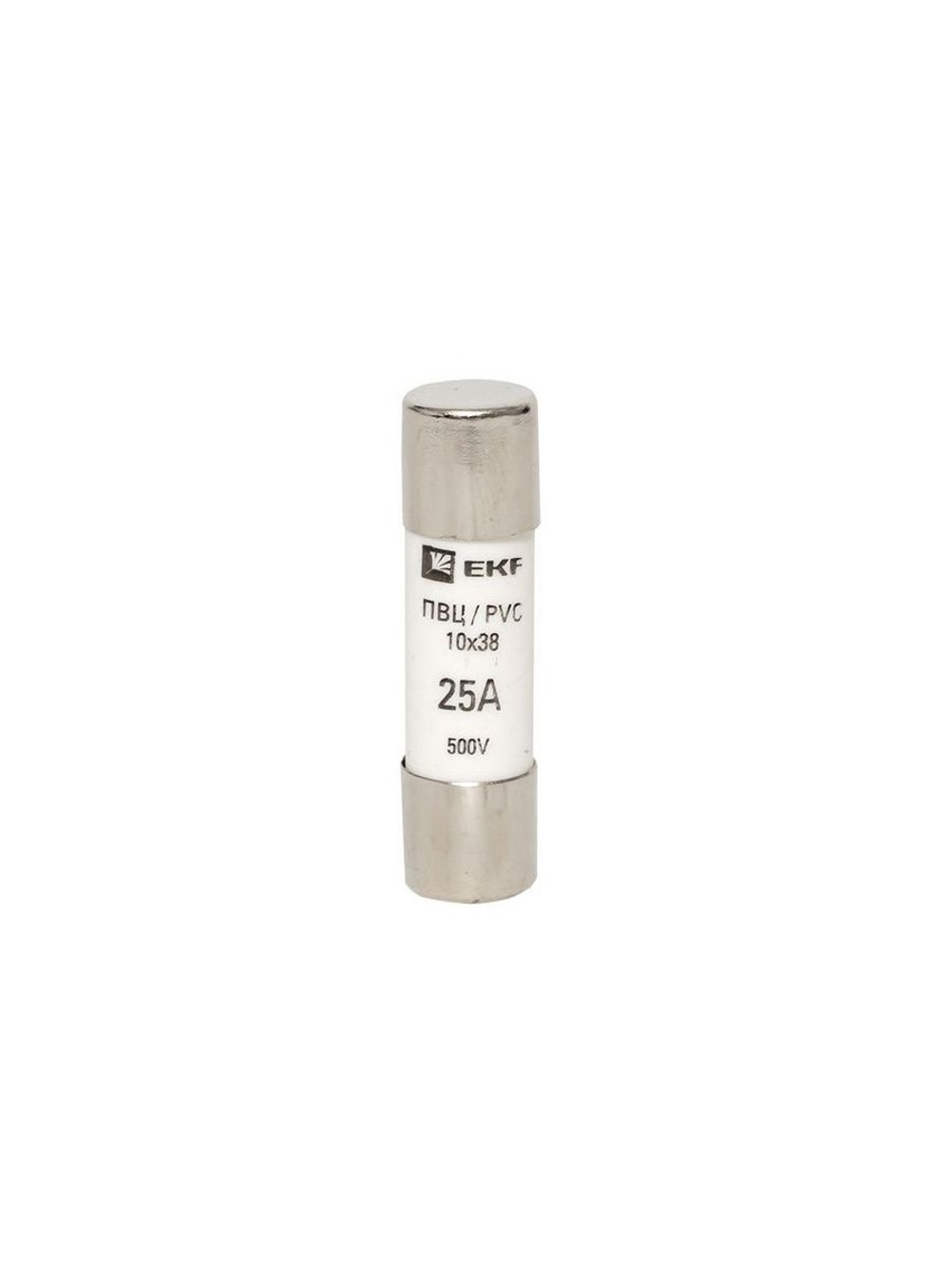 Вставка плавкая цилиндрическая ПВЦ 10х38 25А EKF pvc-10x38-25