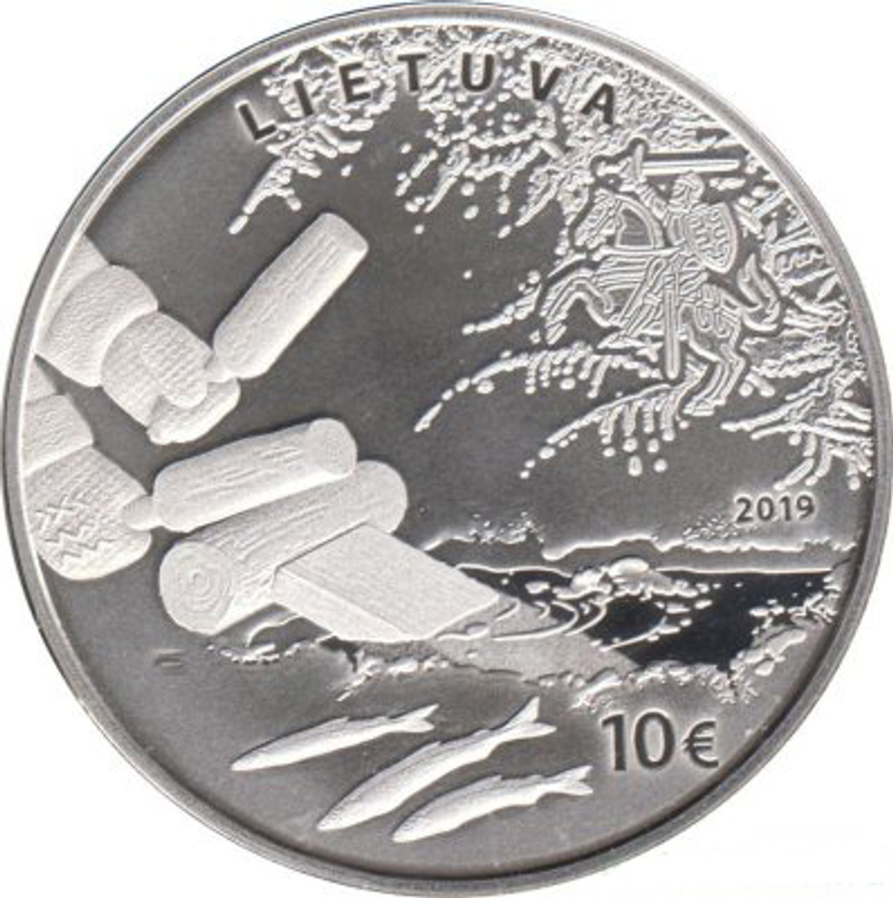 10 евро.  Ловля корюшки. Рыбалка. Литва. 2019 год. PROOF