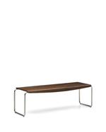 Скамья Tarsel из 100% орехового шпона с конструкцией из матовой стали