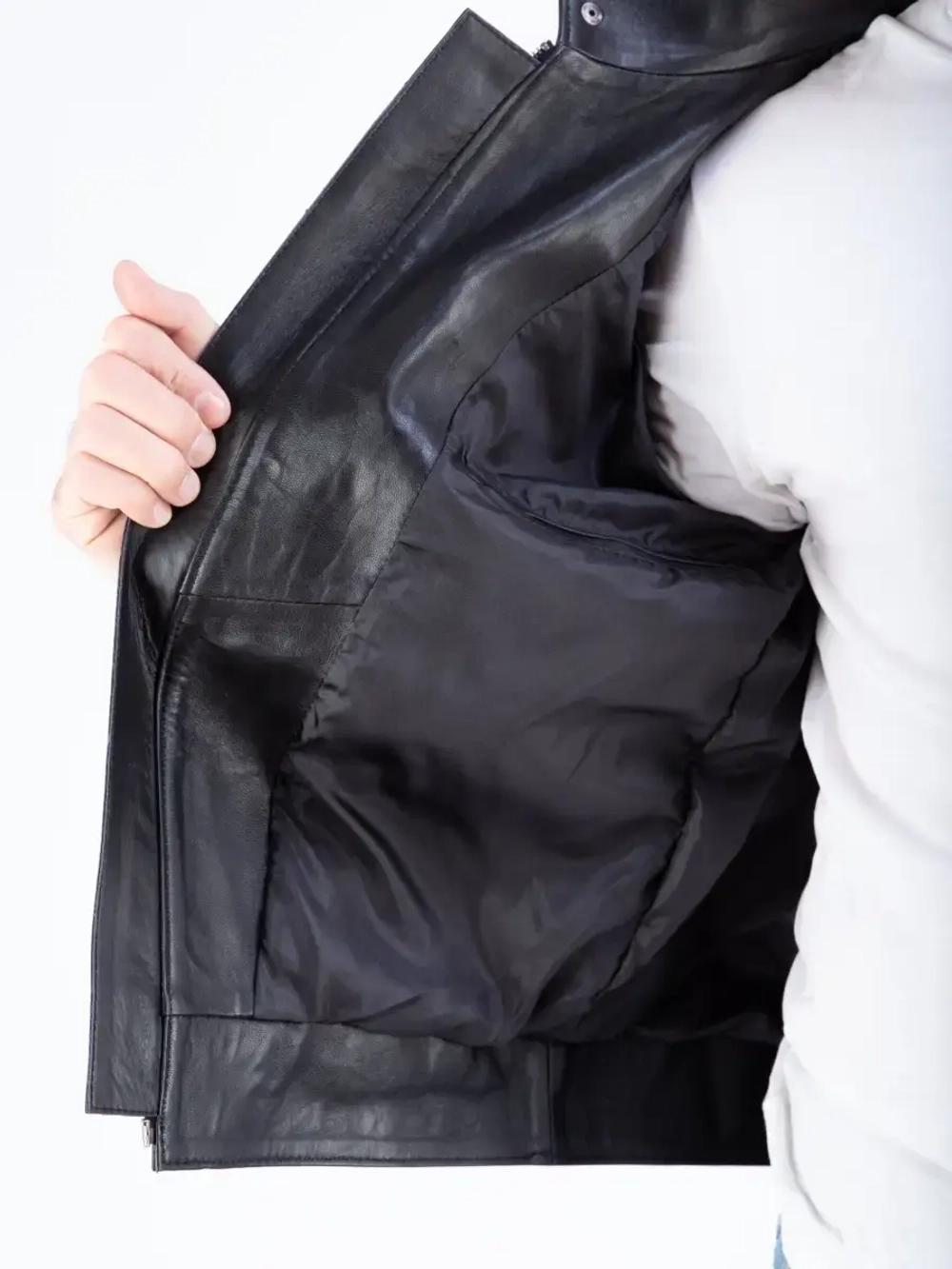 Куртка мужская кожаная весна-осень