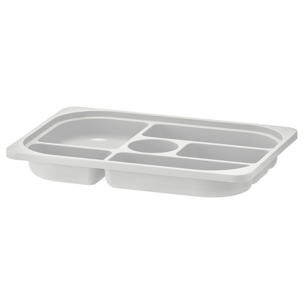 IKEA TROFAST  (ИКЕА ТРОФАСТ)  -  Поднос с отделениями, серый, 42x30x5 см