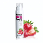 Массажная хрустящая пенка Tickle My Body Strawberry с ароматом клубники - 150 мл.