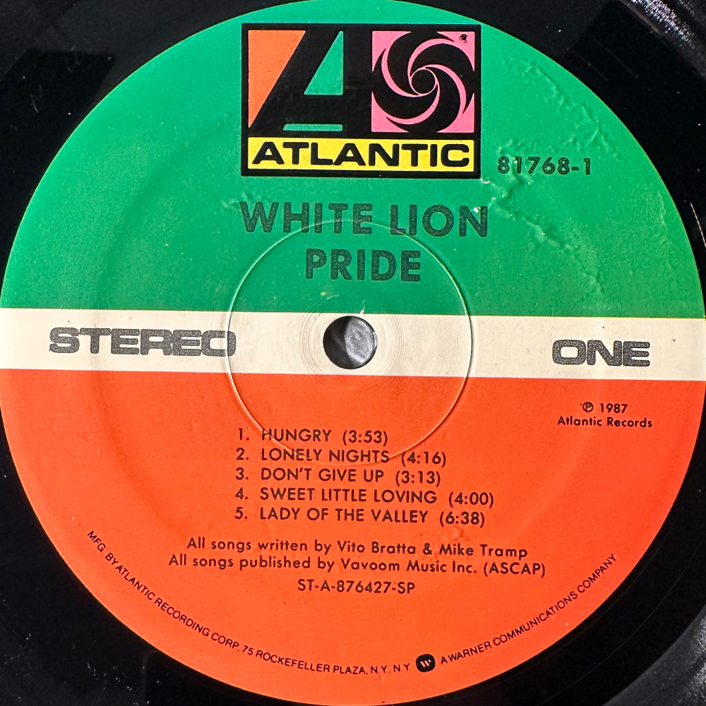 White Lion ‎– Pride (США 1987г.)