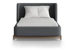 Кровать Basic спальное место 90*200 см (серый, твид)