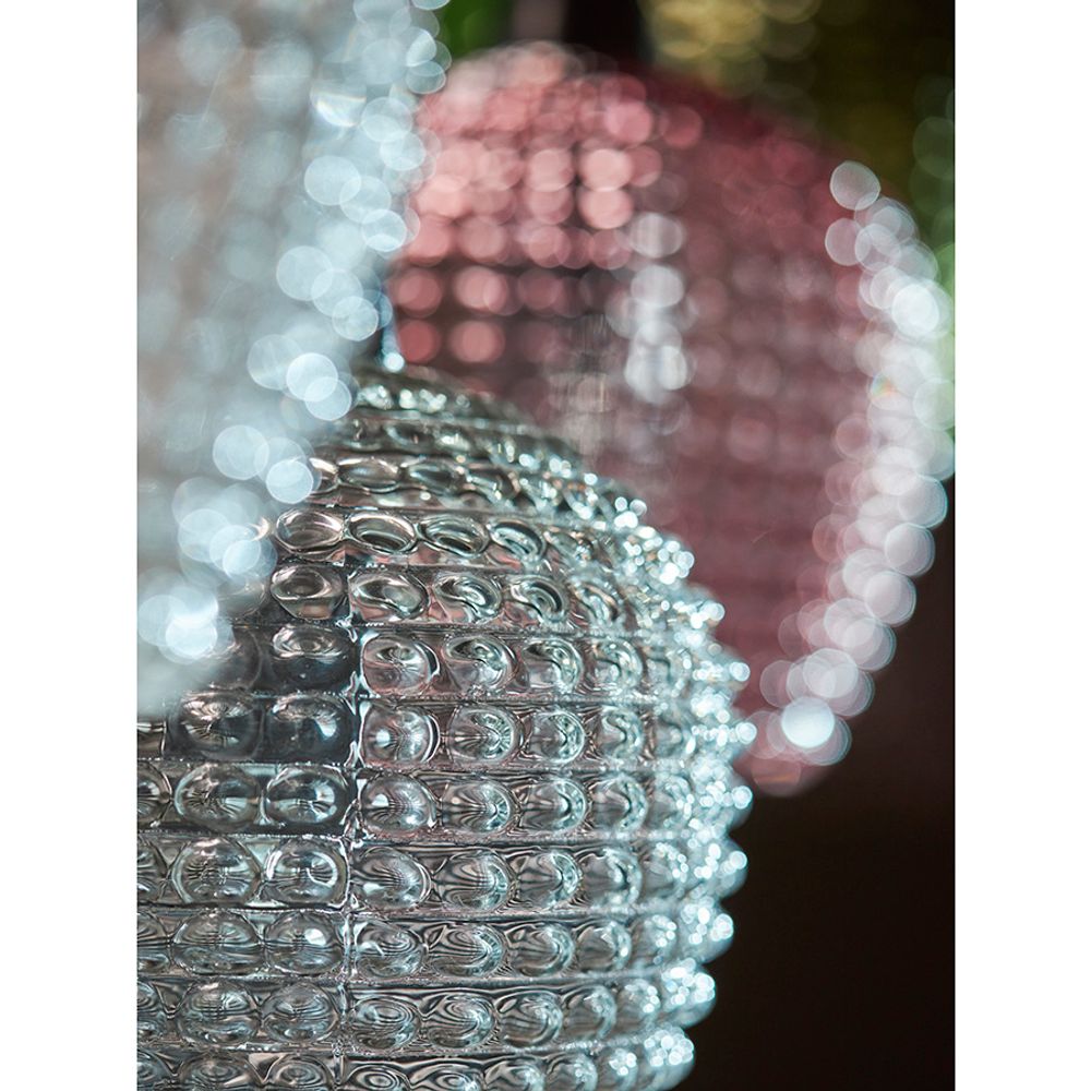 Светильник подвесной каскадный Aurora, 110х18 см, сливовый/зеленый/серый