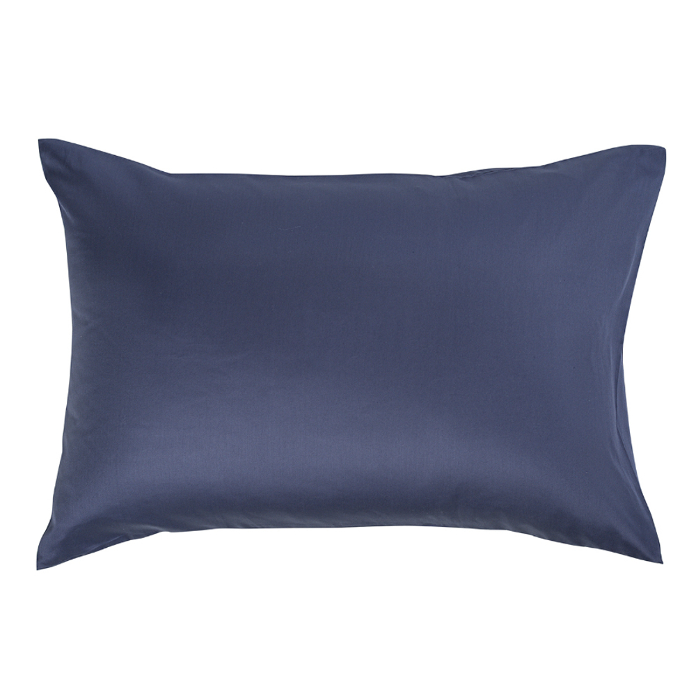 Набор из двух наволочек из сатина темно-синего цвета из коллекции essential, 50х70 см