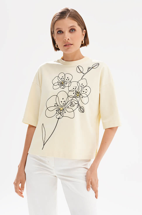 23574 Свитшот женский (светло-желтый)