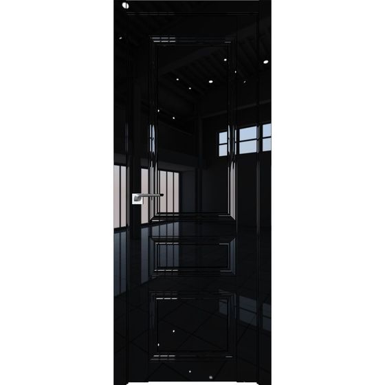 Межкомнатная дверь глянцевая Profil Doors 2.108L чёрный люкс глухая
