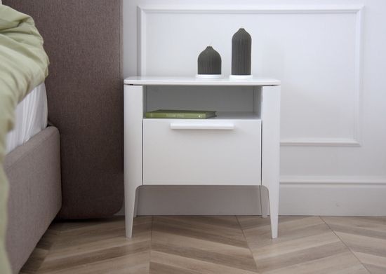 Тумба прикроватная Type 1 полка 1 ящик ширина 50 см (белый)