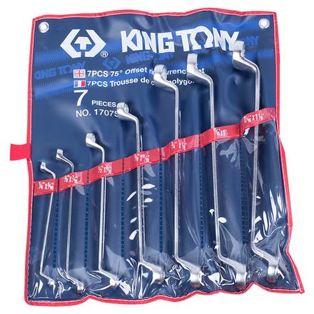 Цена на KING TONY (1707SR) Набор накидных ключей, 1/4"-1&1/8", 7 предметов