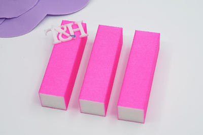 Баф для ногтей розовый, 180 грит