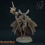Эльф Друид Шаман Волшебник Grand Alliance Order Daughters of Khaine Dark Elf Sorceress with Skull Staff миниатюра для dnd, днд, pathfinder, фентези, Настольная игра, НРИ, Варгейм, РПГ