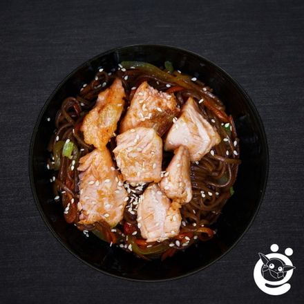 Соба с лососем