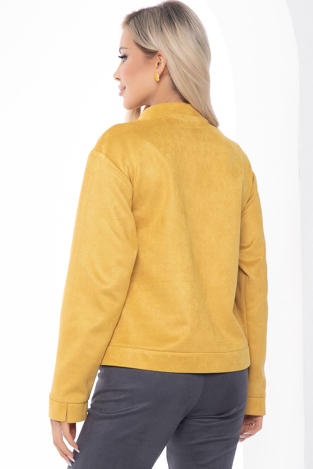 Жакет на молнии Александра (горчица) Б8899 LT Collection