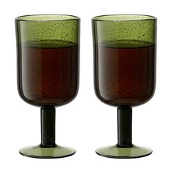 Набор бокалов для вина Flowi, 410 мл, темно-зеленые, 2 шт.