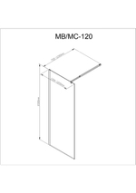 Душевая перегородка AvaCan MB120 MT